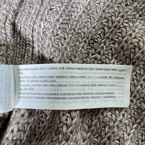 Abercrombie & Fitch Chunky Cable Knit Turtle Neck Sweater Brown Size Extra Small - Picture 8 of 9